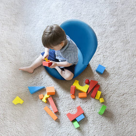 Nnewvante floor chair folds flat for easy transport and storage.