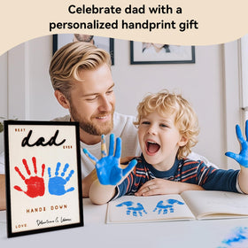 Nnyoggsto Easy-paint kit for kids allows mess-free handprint art.