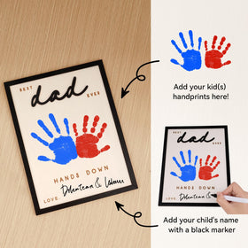 Nnyoggsto Handprint frame DIY kit showcasing kids’ art for a personalized home gift.