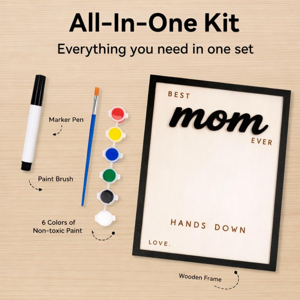 Nnyoggsto paint set with 6 non-toxic colors for vibrant, kid-friendly handprint art