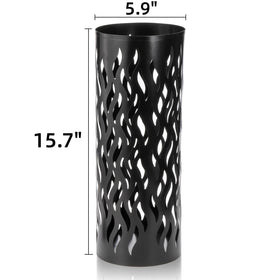 Noamus umbrella stand side profile highlighting slim footprint and sturdy build.