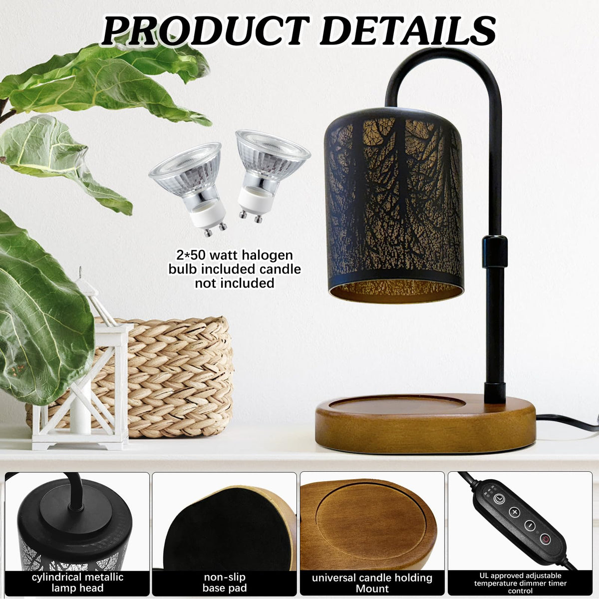 NoavJax candle warmer jar candles compatibility shows flexible candle sizes
