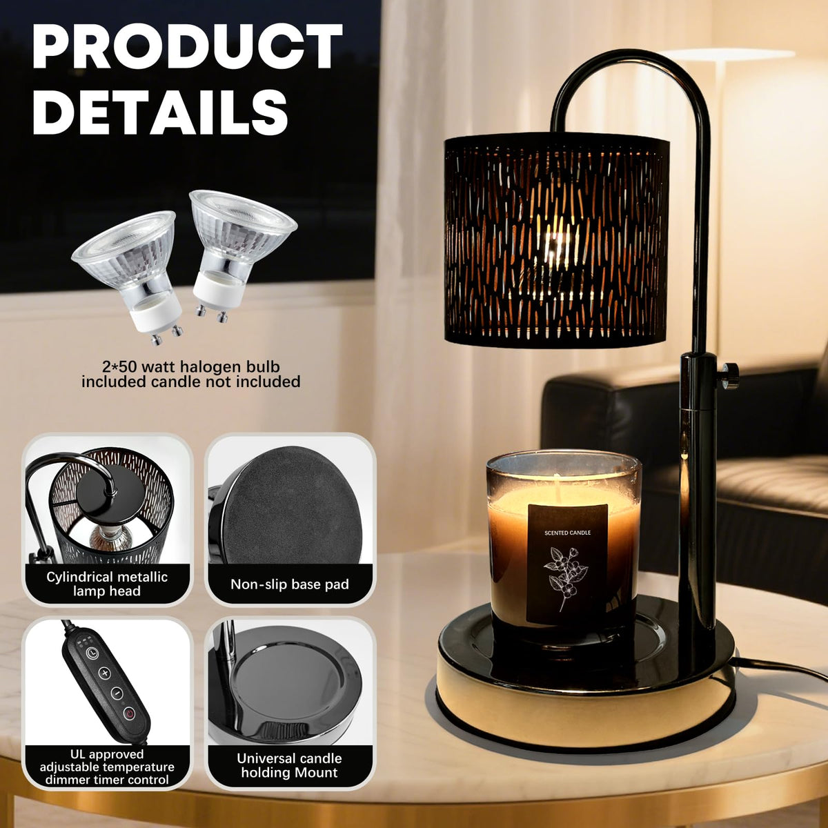 NoavJax candle warmer lamp dimmer control for adjustable brightness.