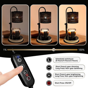 NoavJax candle warmer lamp timer display for melting duration.
