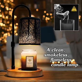 NoavJax candle warmer timer dimmer closeup highlights precise ambiance controls