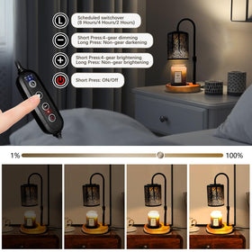 NoavJax candle warmer wood grain detail highlights premium design for refined decor