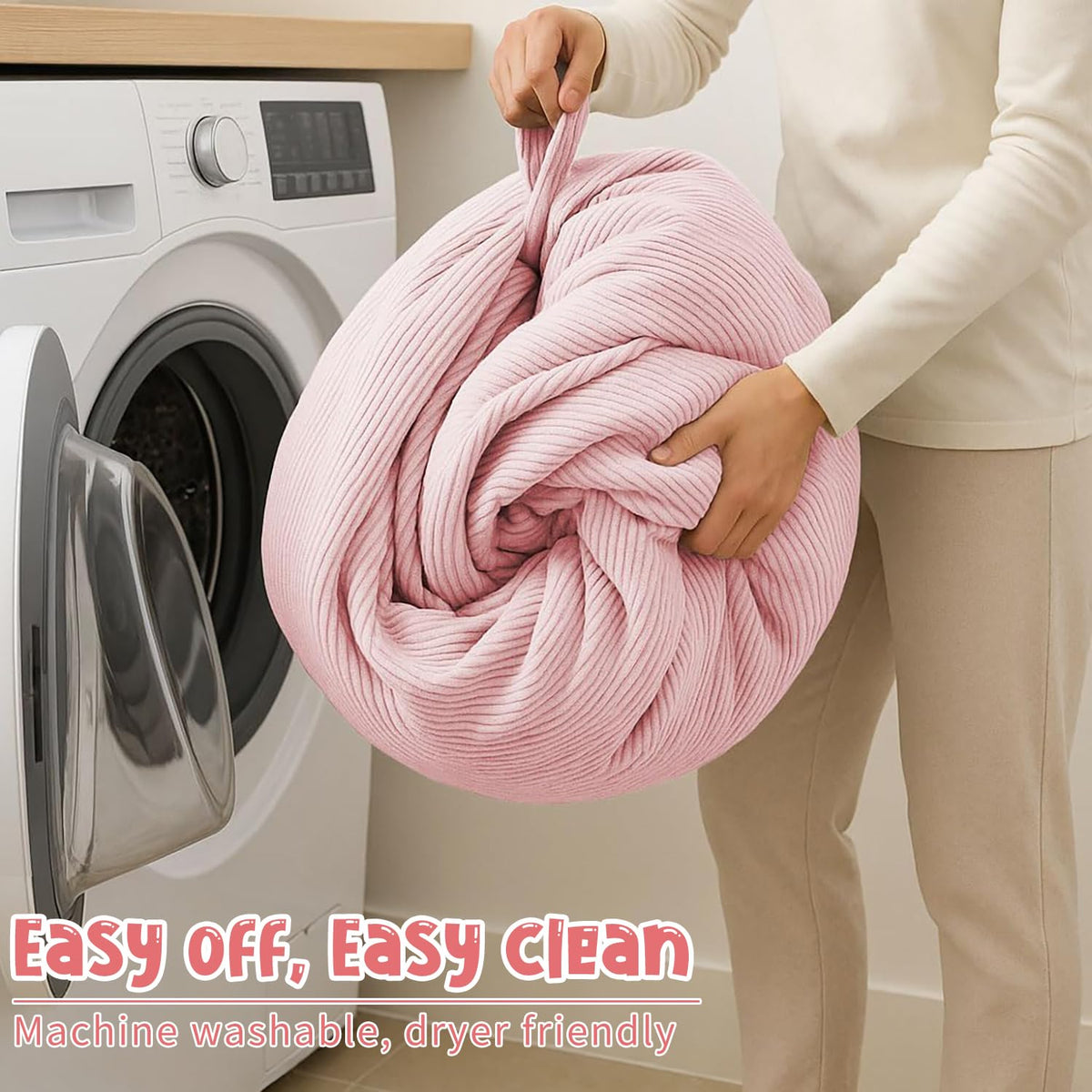 Nobildonna pink corduroy bean bag cover soft touch adds comfort and style