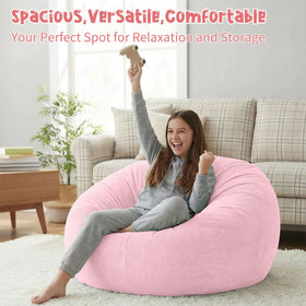 Nobildonna pink corduroy bean bag cover machine washable label for simple care