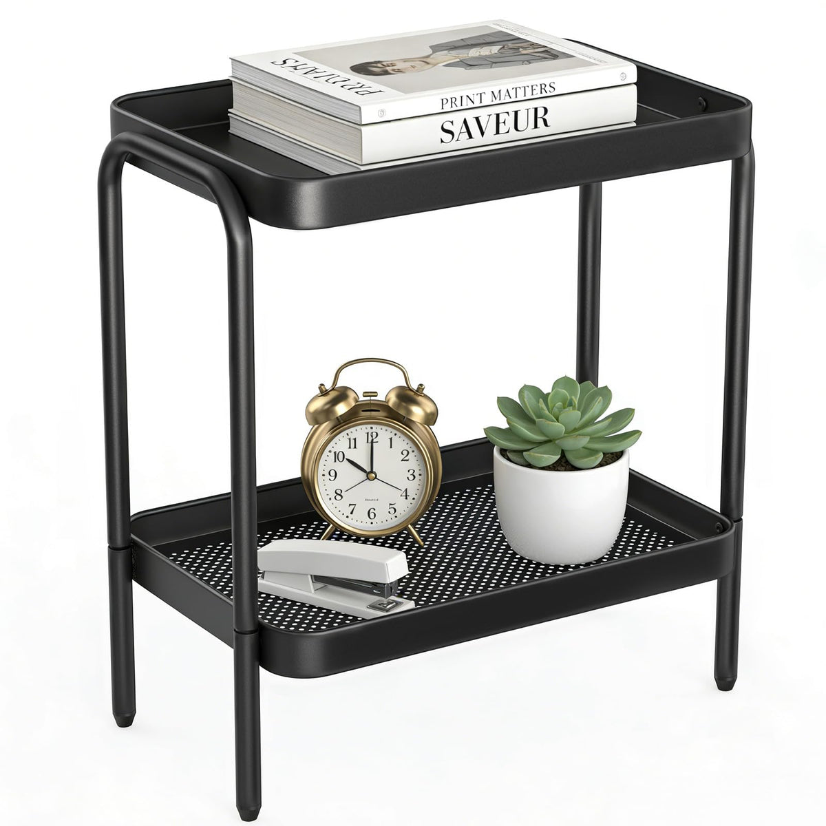 NobleForm 2-in-1 desktop-floor table top view shows compact profile for small rooms.