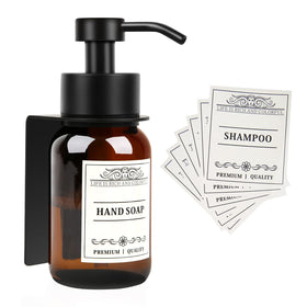 Nobtou glass soap dispenser with pump and wall mount ready for clutter-free counter