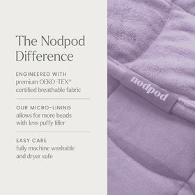 nodpod Body 6.5lb plush microfleece side adds warmth and comfort