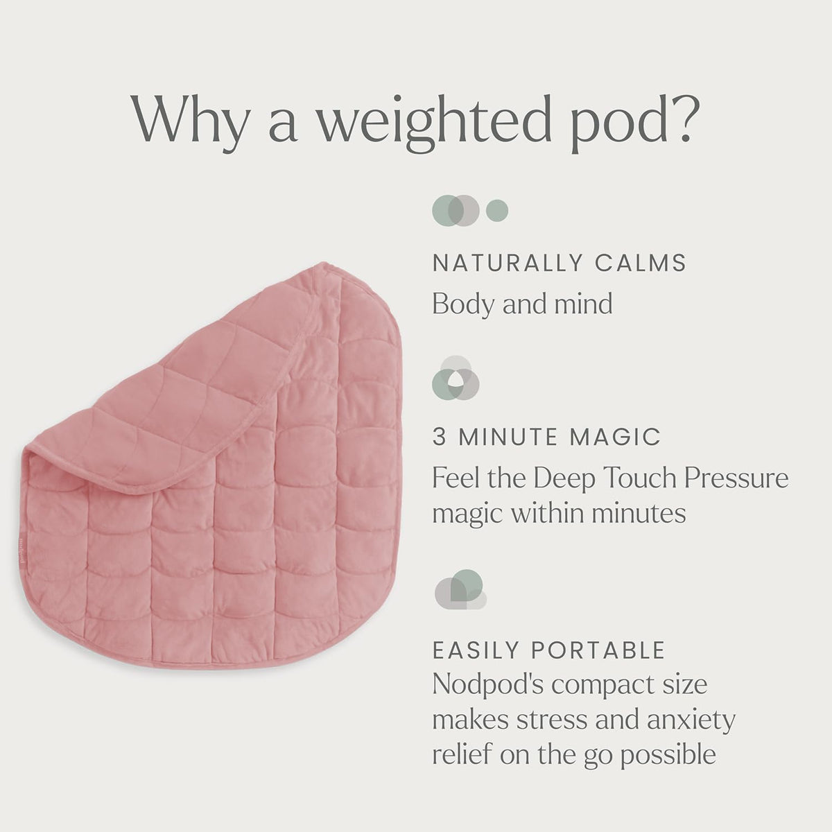 nodpod Body 6.5lb weighted blanket cotton jersey side for cooling comfort