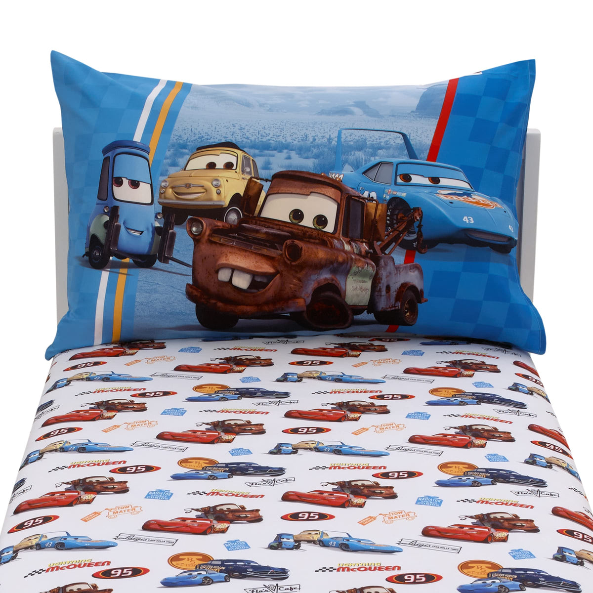 NoJo Disney Cars fitted sheet for crib/toddler mattresses with secure pocket