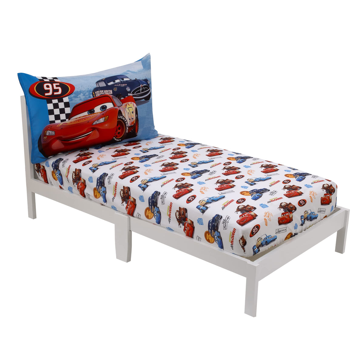 NoJo Disney Cars pillowcase 20x30 offers two-look versatility