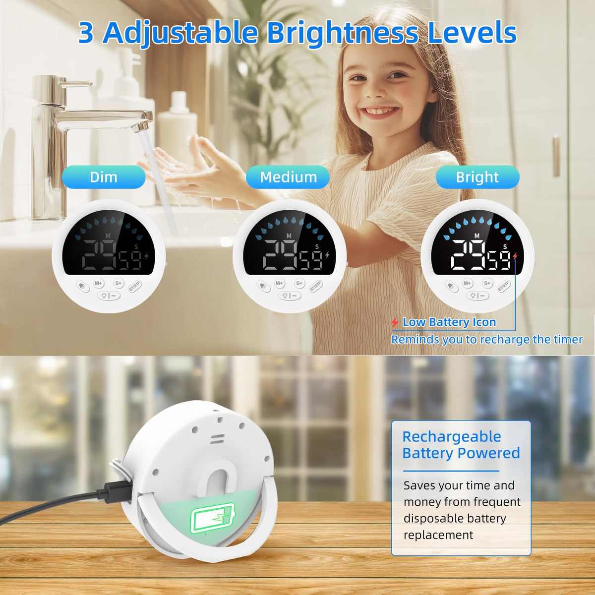 NOKLEAD timer includes charging cable and quick-start guide for easy setup.