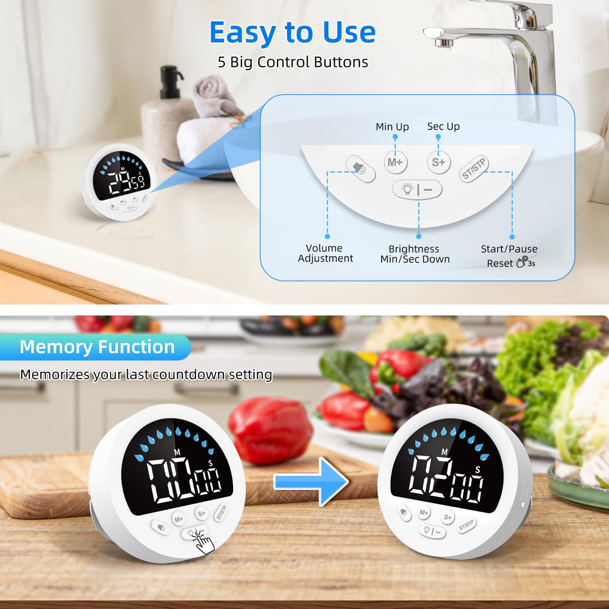 NOKLEAD LED display with adjustable brightness levels for any room.