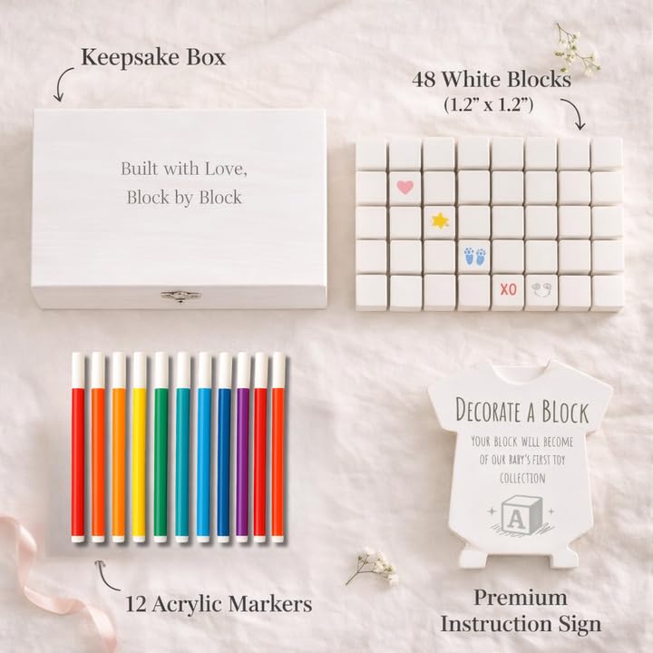 Nolia storage box keeps decorated blocks as a keepsake