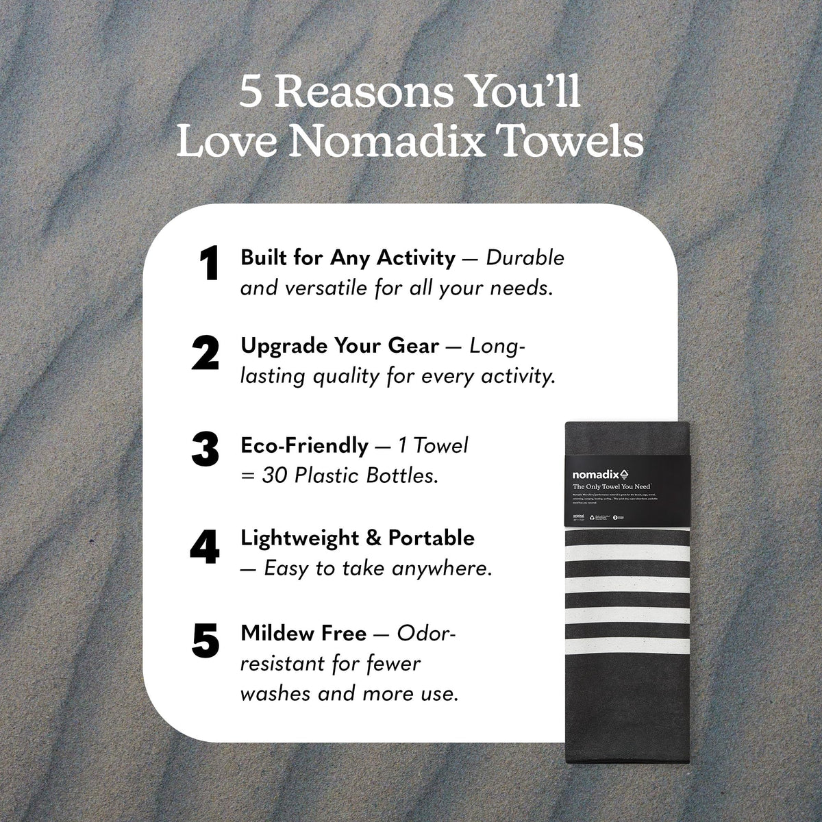 Nomadix Original Towel at poolside delivers absorbency and compact packing for travel.