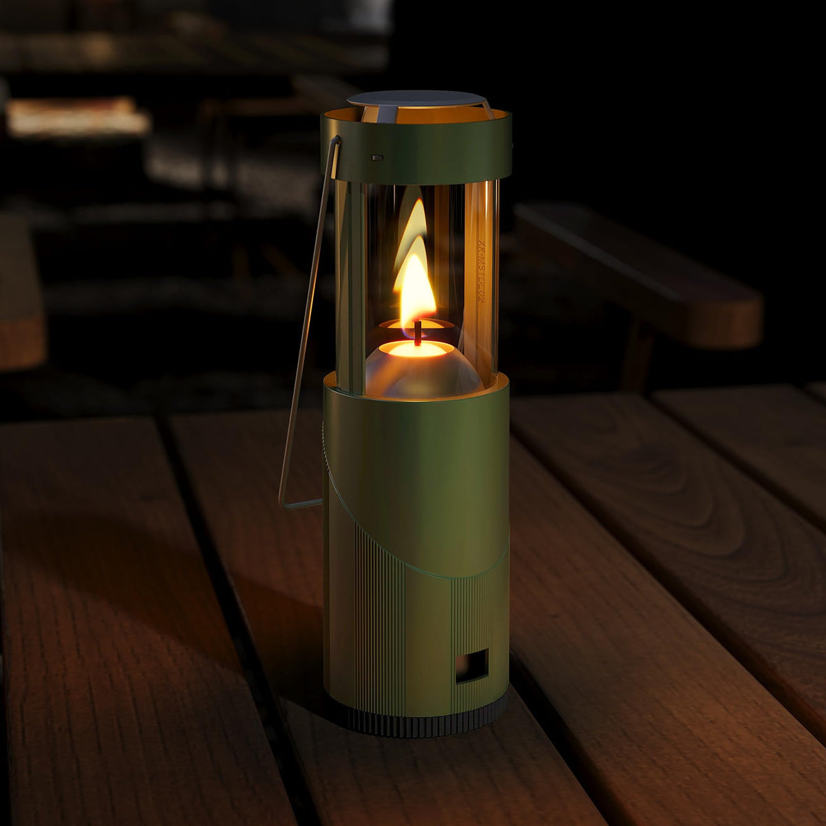NOMFIX 15Hour candle lantern provides long-lasting light for camping and outages.