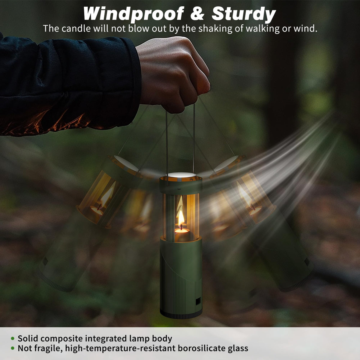NOMFIX retractable and hangable lantern ready for versatile placements.