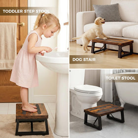 NomNest One Step Stool fits neatly in kitchens, bathrooms, and closets for home use