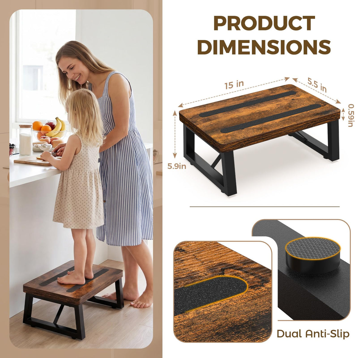 NomNest One Step Stool is lightweight and portable for easy home use