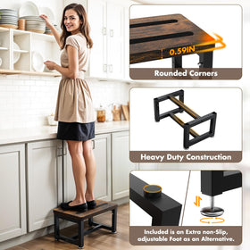 NomNest Step Stool at 10.63 inches height for high shelves.
