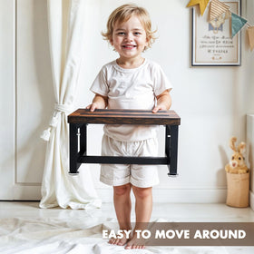 NomNest Step Stool with non-slip feet protects floors on uneven surfaces.