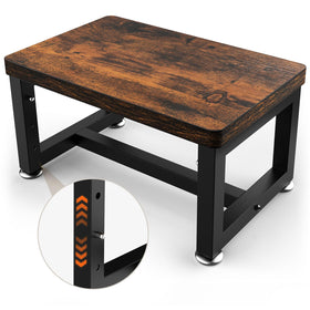 NomNest Step Stool folded for portable use in kitchen or bathroom.