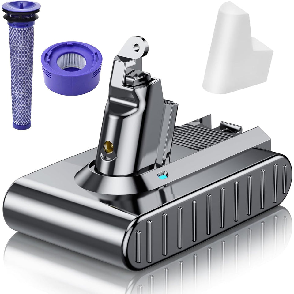 Nonbliep Dyson V6 battery 10000mAh front view for longer runtime