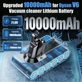 Nonbliep Dyson V6 battery compatibility chart image for easy upgrade