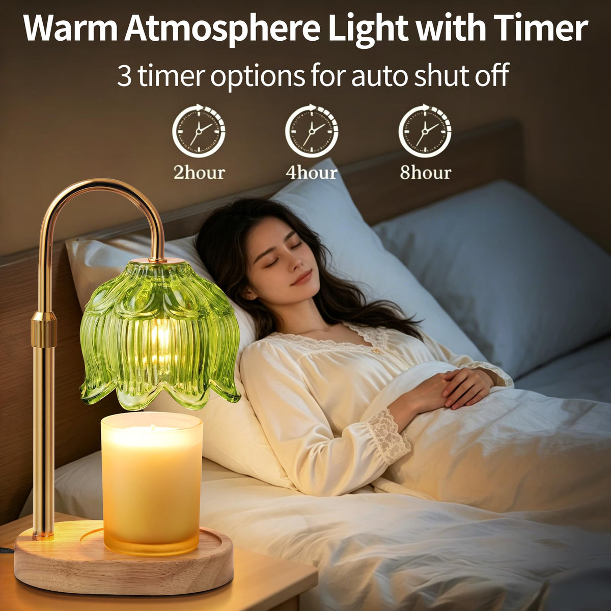NONVJJ Flower Warmer Lamp adjustable height supporting jars up to 7.08 inches tall.