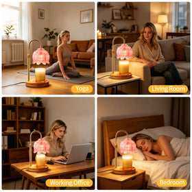 NONVJJ Flower Candle Warmer Lamp gift-ready home accent for candle lovers