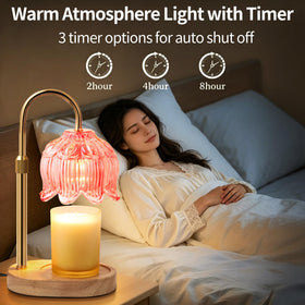 NONVJJ Flower Candle Warmer Lamp retro design adds elegant charm to any room