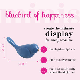 Nora Fleming Bluebird of Happiness interchangeable base for customized displays.