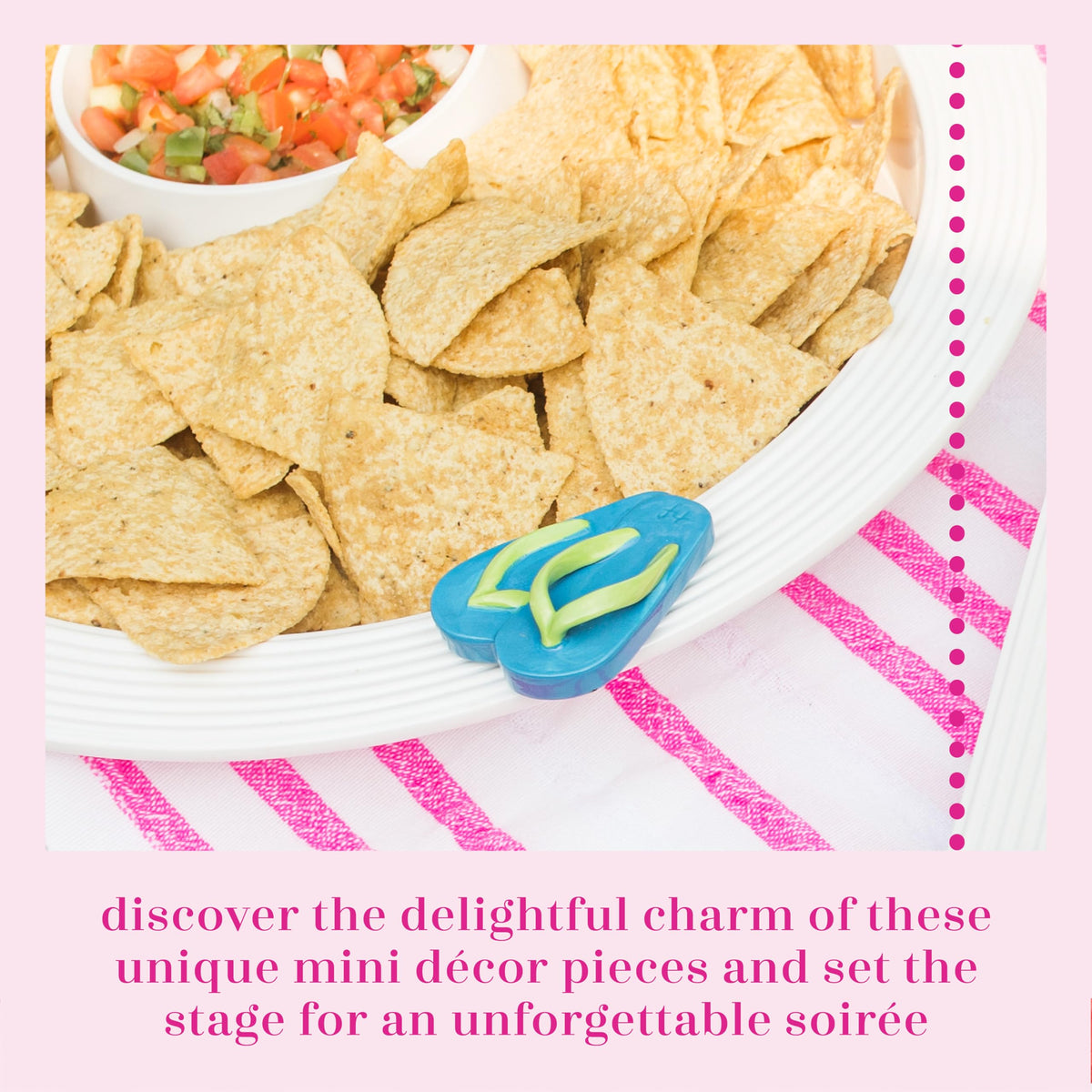 Nora Fleming flip-flops mini close-up captures sunny vacation vibes for gatherings