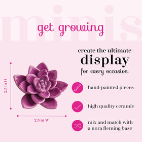Nora Fleming Get Growing base piece for interchangeable minis enhances spring vignettes.