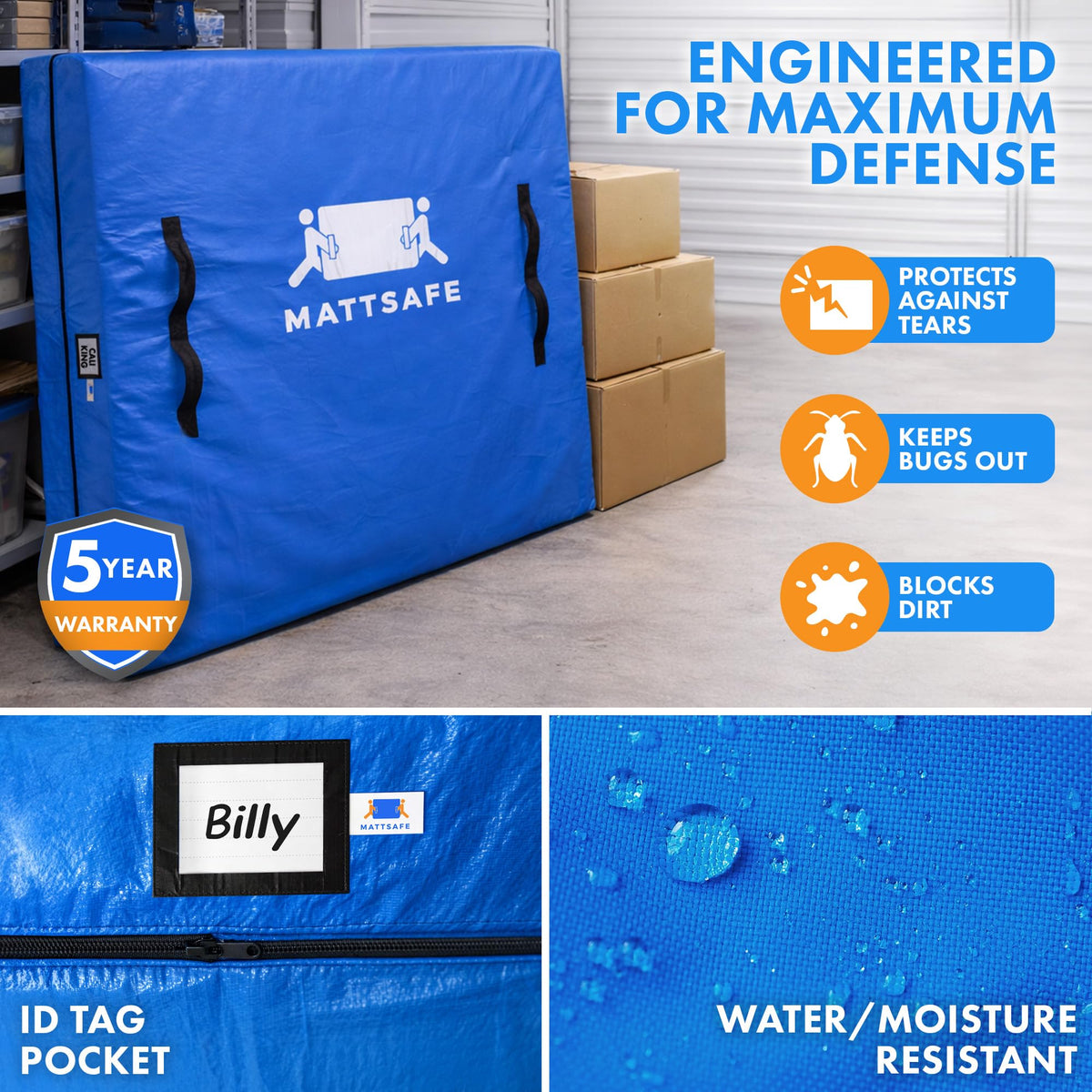 Nordic Elk Cal King bag snug fit prevents slipping during transport.