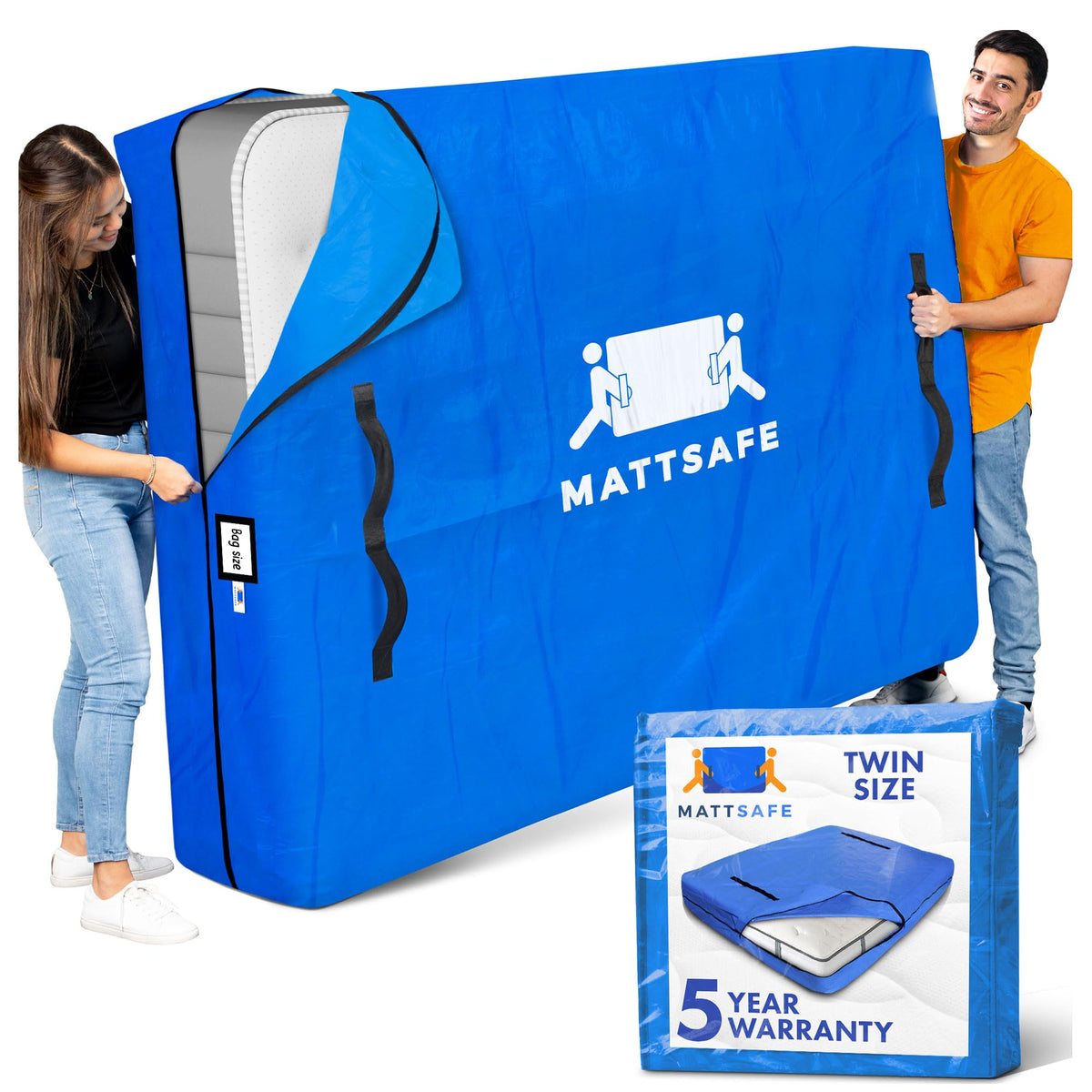 Nordic Elk twin mattress bag with heavy-duty zipper for secure transport.