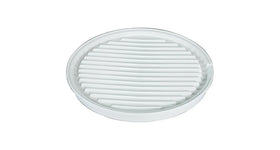 Nordic Ware bacon rack white front-angle view highlights fat drainage for crisper results.