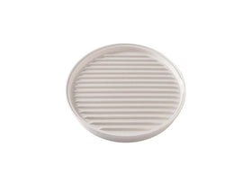 Nordic Ware microwave bacon rack white top view shows compact, grease-friendly design for quick, cleaner bacon.