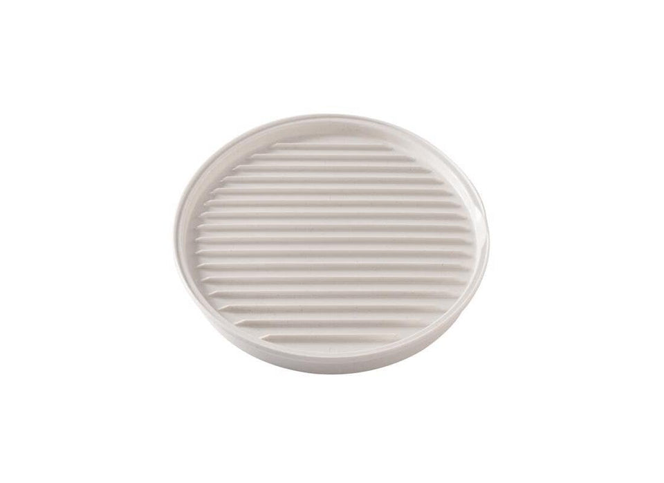 Nordic Ware microwave bacon rack white top view shows compact, grease-friendly design for quick, cleaner bacon.