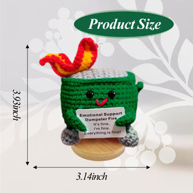 Nordkawa crochet plush desk companion adds whimsy and comfort.