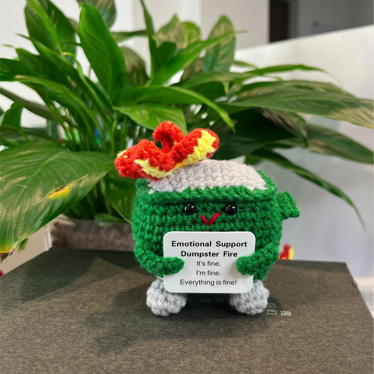 Nordkawa cute office decor crochet doll enhances workspace personality.