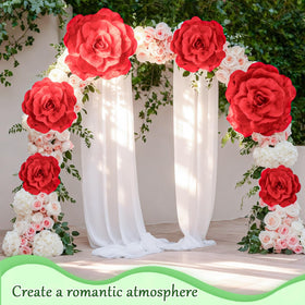 Norme giant rose stem decor demonstrates lightweight versatility for events and home displays.