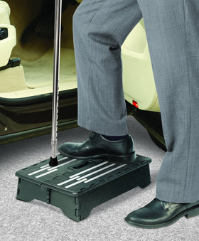 North American Health + Wellness step with built-in handle for effortless carrying between rooms