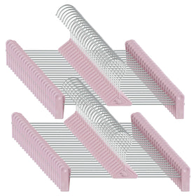 NORTHERN BROTHERS 50-pack pink pants hangers with clips keep wardrobe tidy