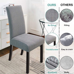 Northern Brothers dining chair covers protect from spills and stains during family meals.