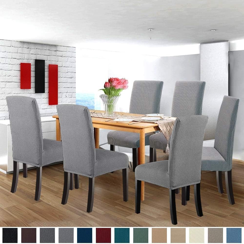 Northern Brothers stretch fabric slipcover close-up shows two-way stretch for a secure fit.