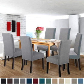 Northern Brothers stretch fabric slipcover close-up shows two-way stretch for a secure fit.